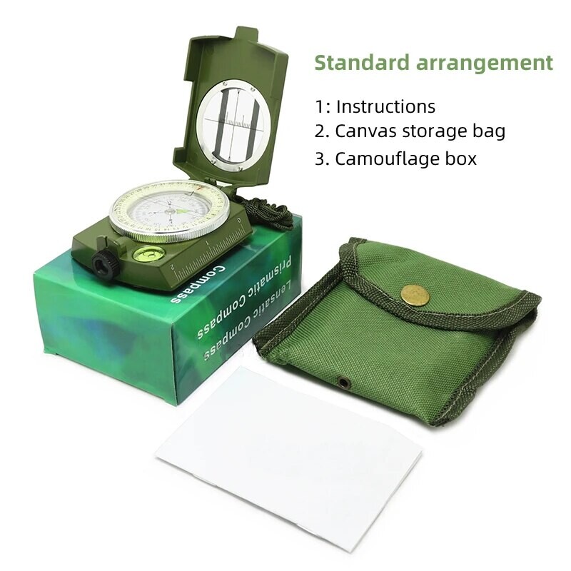 Ūdensizturīgs augstas precizitātes kompass āra sīkrīks sporta pārgājieni alpīnisms, profesionāls militārās armijas metāla tēmēklis