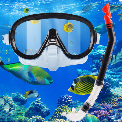 Aprīkojums snorkelēšanai pieaugušajiem, Plaša skata snorkelēšanas maska pieaugušajiem snorkelēšanas komplekts snorkelēšanai ar akvalangu peldēšanai (pieaugušajiem)