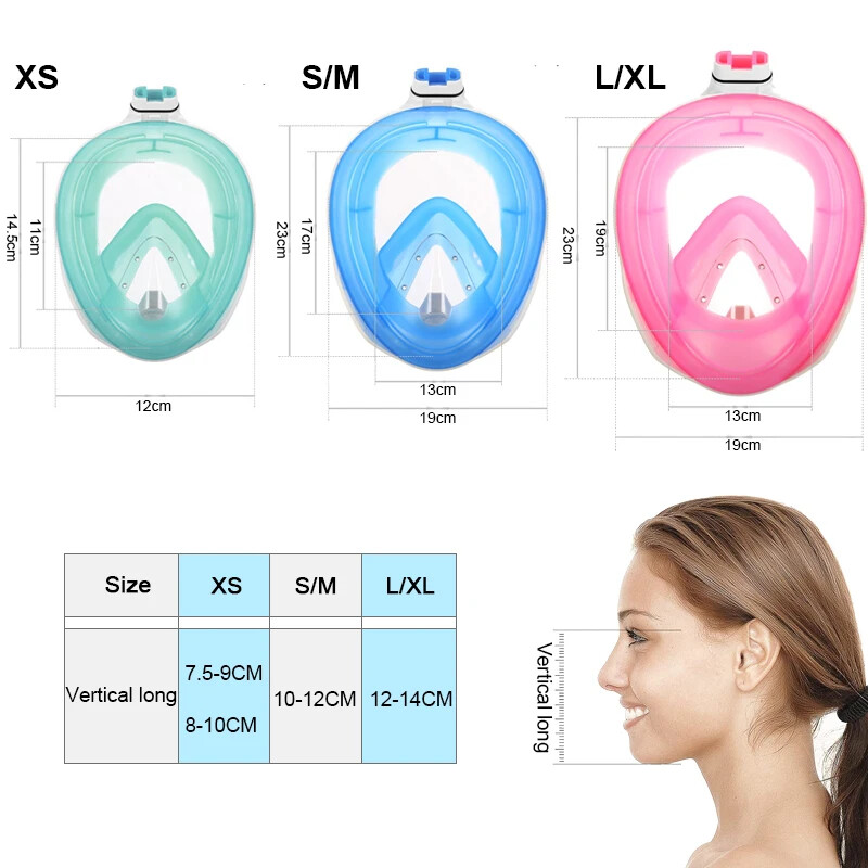 Scuba subacvatică anti-ceață Mască de scufundări cu față completă Măști respiratorii pentru snorkeling Echipament de înot sigur, rezistent la apă, pentru copii adulți