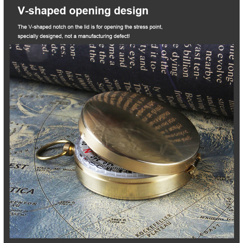 Светещ джобен часовник с метален компас, оцеляване на открито, професионален, висок клас, туристически, военен, джаджи