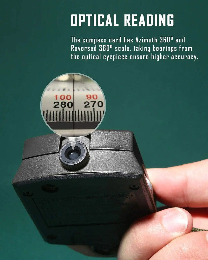 Тактически компас за оцеляване Високопрецизен професионален метален мерник Компас Светещ за туризъм на открито Катерене Проучване на геология