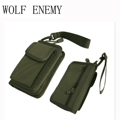 Novi dolazak, elegantan muški najlonski lovački taktički novčanik s patentnim zatvaračem, 5 boja, zeleni ACU TAN, crna maskirna torbica, novčanik za dječake