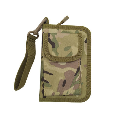 Novi dolazak, elegantan muški najlonski lovački taktički novčanik s patentnim zatvaračem, 5 boja, zeleni ACU TAN, crna maskirna torbica, novčanik za dječake