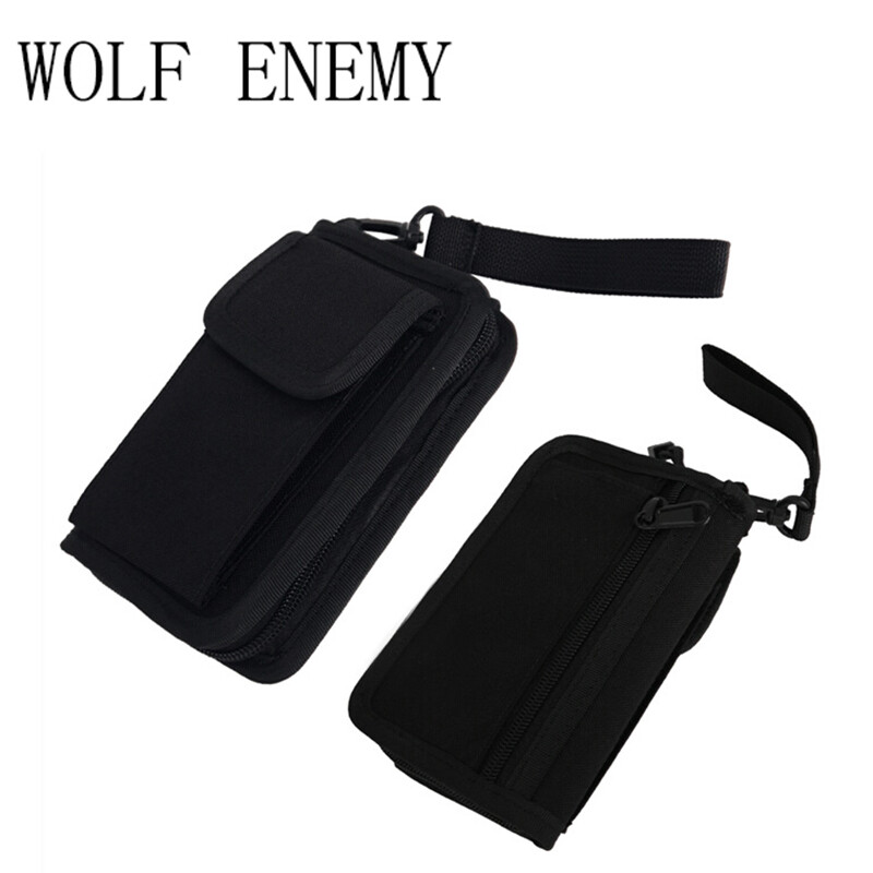 Novi dolazak, elegantan muški najlonski lovački taktički novčanik s patentnim zatvaračem, 5 boja, zeleni ACU TAN, crna maskirna torbica, novčanik za dječake