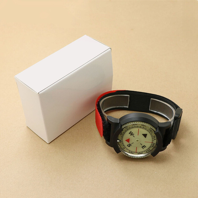 Potápačský kompas, vodotesný, vysoko presný hodinkový kompas s nočným svetlom, vhodný na vonkajšie potápanie, kempovanie atď.