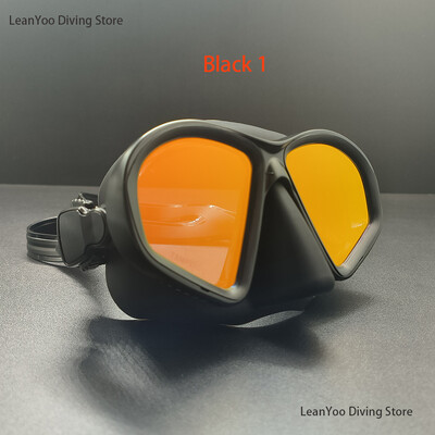 Prémiová nízkoobjemová maska na freediving - silikónová maska na tínedžera so zrkadlovými šošovkami a potápačskými okuliarmi