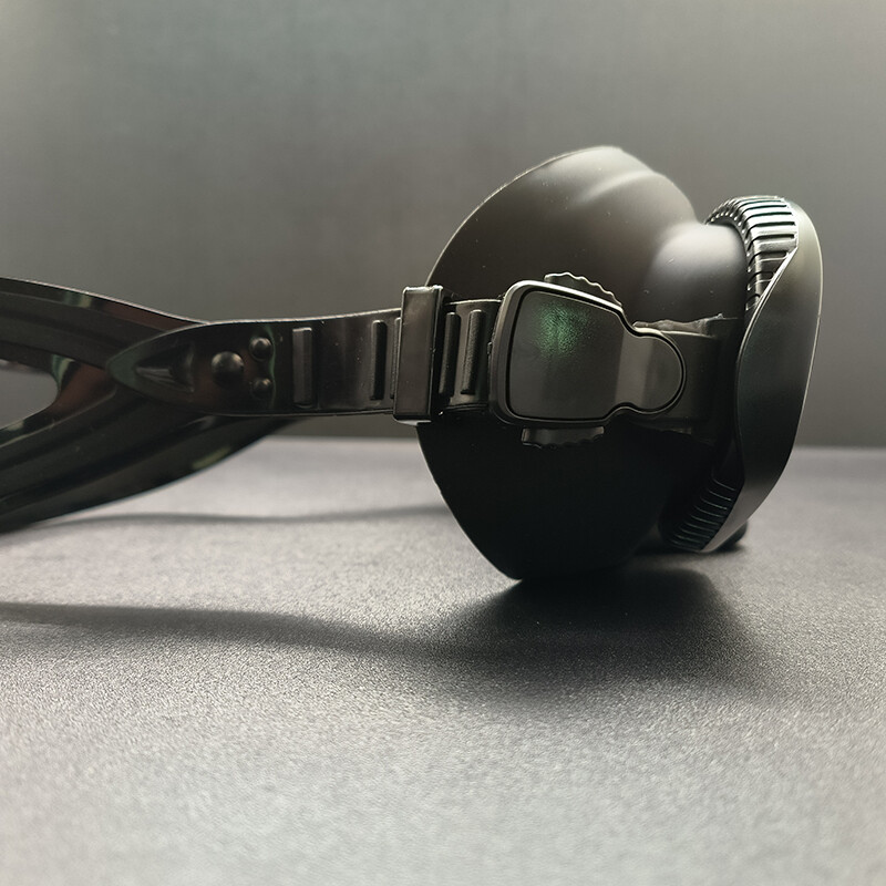 Prémiová nízkoobjemová maska na freediving - silikónová maska na tínedžera so zrkadlovými šošovkami a potápačskými okuliarmi