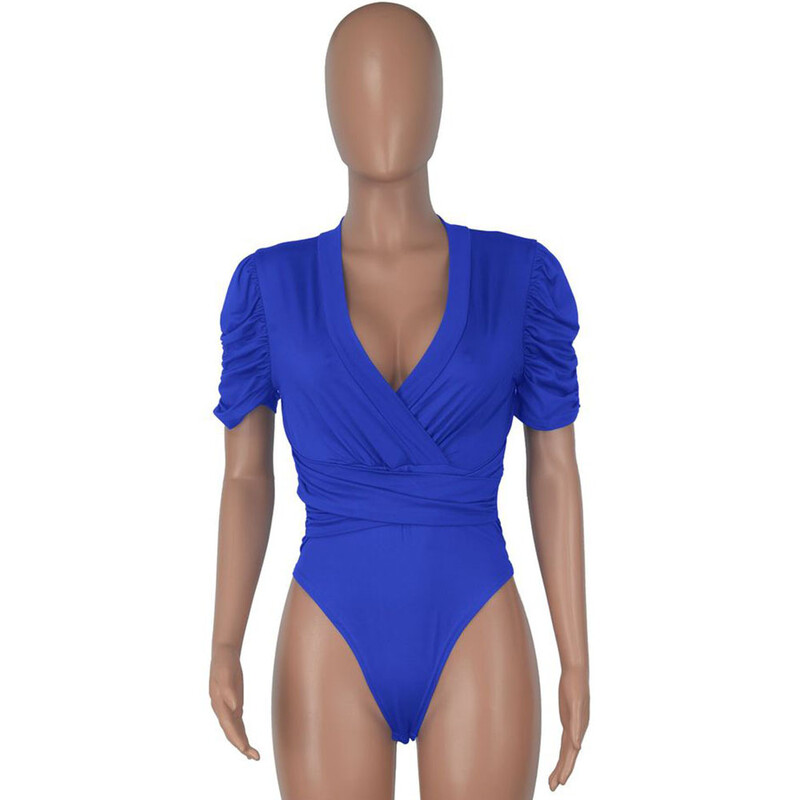 Seksīgi saburzīti bodiji Sieviešu tērpi Melni balti ķermeņa tērpi, topi ar V kakla izgriezumu, vakara nakts klubu apģērbi.