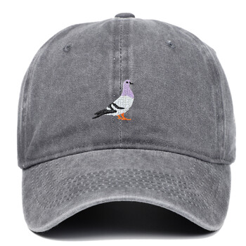 2024 Spring New Pigeon Embroidered Water Washed Sunscreen Καπέλο για άντρες και γυναίκες Αθλητικό ψάρεμα υπαίθριου αντηλιακού καπέλο μπέιζμπολ