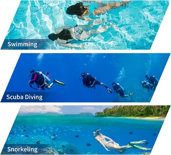 Κατάδυση Snorkel Professional SwimmingUnderwater Breathing Tube Sube Equipment, Diving and Snorkeling Device, Full Dry Snorkel