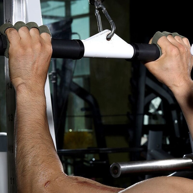 Govs āda Svara celšanas cimdi Pretslīdēšanas plaukstas spilventiņš Puspirksta trenēšanai Vingrošanas zāle Cimds Fitness Sporta Piederumi Aizsardzība