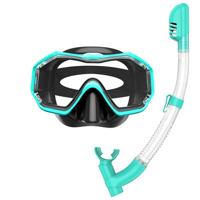 Set de mască snorkel cu 3 ferestre Scuba Diving Ochelari de înot Panoramic Wide View HD Dry Top Anti-scurgere Anti-ceata Pentru adulți și copii