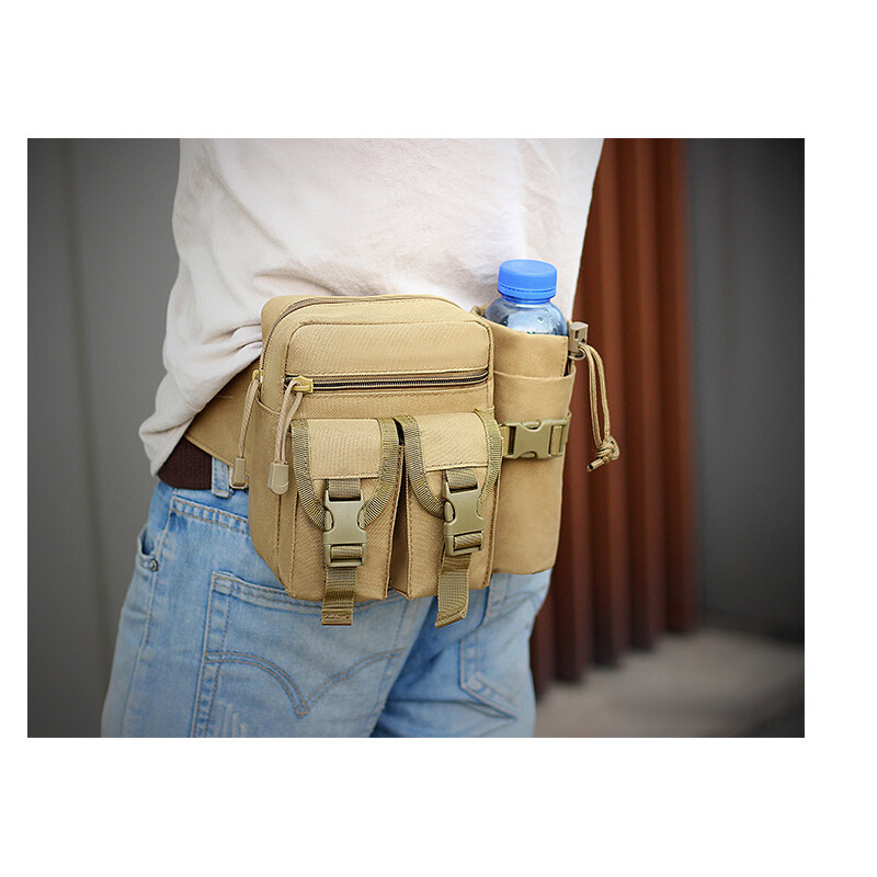 Тактическа мъжка раница за кръста Найлонова туристическа бутилка за вода Калъф за телефон Спорт на открито Лов Катерене Къмпинг Чанта за колан