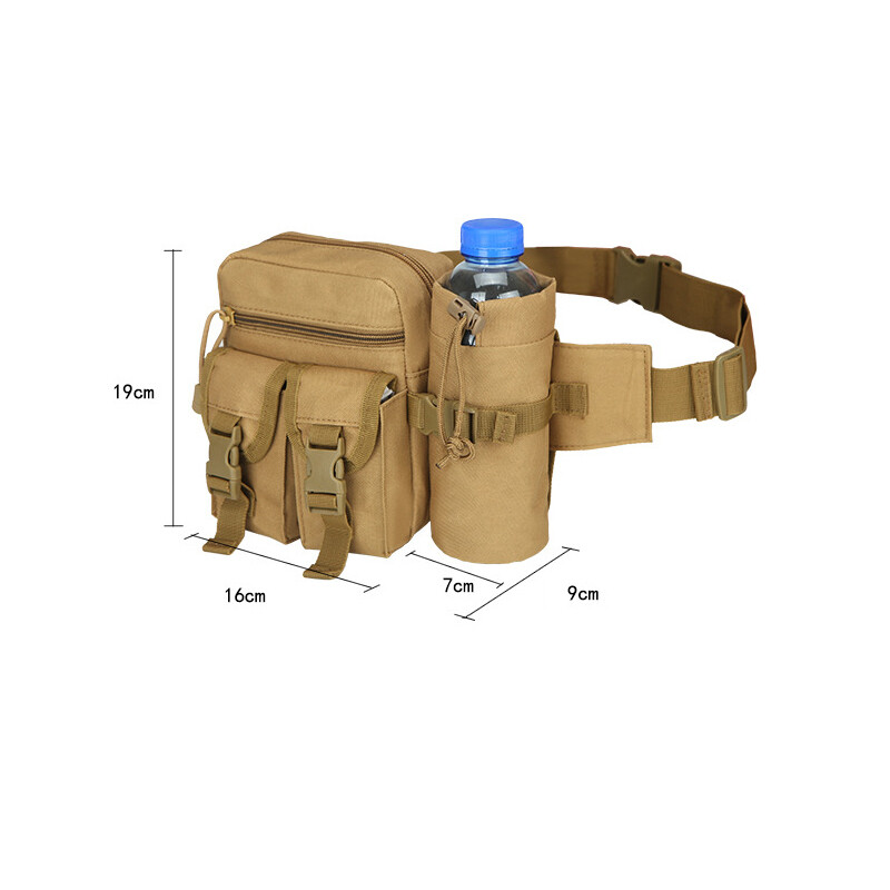 Тактическа мъжка раница за кръста Найлонова туристическа бутилка за вода Калъф за телефон Спорт на открито Лов Катерене Къмпинг Чанта за колан
