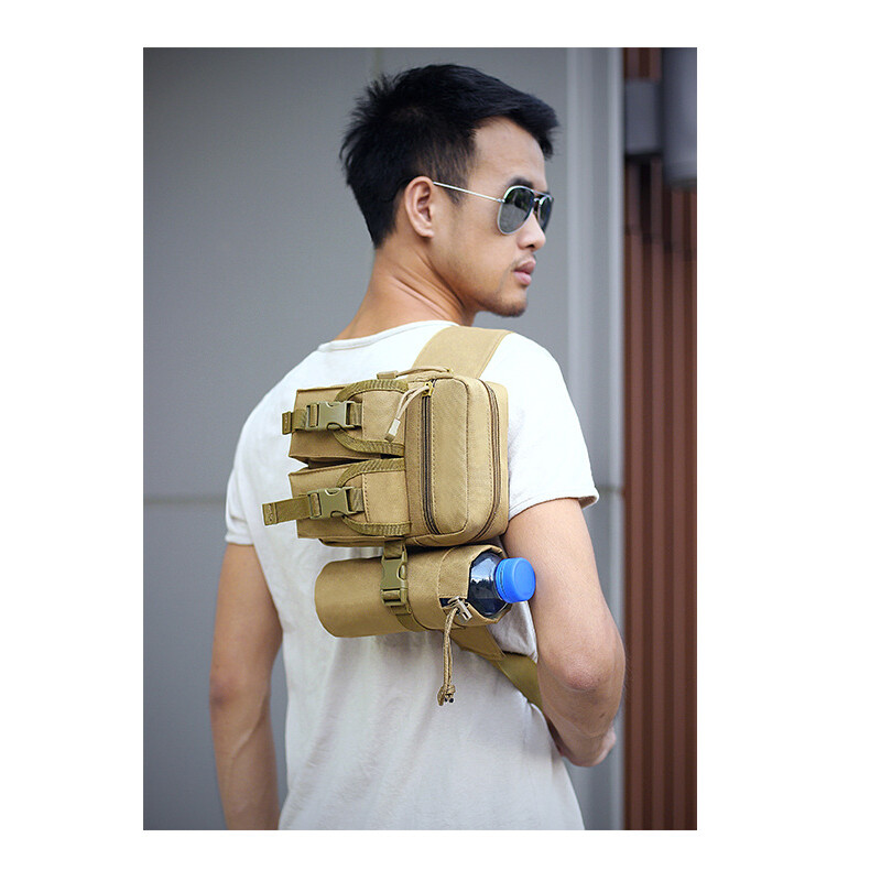 Тактическа мъжка раница за кръста Найлонова туристическа бутилка за вода Калъф за телефон Спорт на открито Лов Катерене Къмпинг Чанта за колан