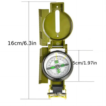 Πυξίδα, Αδιάβροχη πολυλειτουργική πυξίδα με κατεύθυνση, μεγεθυντικός φακός θέσης, φορητή πυξίδα έκτακτης ανάγκης για υπαίθριο κάμπινγκ