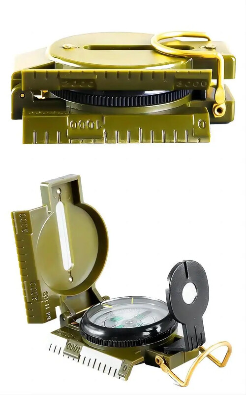 Компас, водоустойчив многофункционален компас с посока, лупа за определяне на позицията, авариен преносим компас за къмпинг на открито