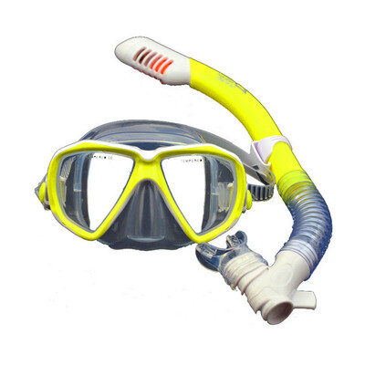 Echipament de snorkeling pentru copii Set de mască de scufundare pentru copii Dry Top Ochelari de înot pentru juniori cu tub Sticlă temperată anti-aburire
