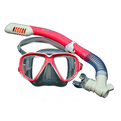 Echipament de snorkeling pentru copii Set de mască de scufundare pentru copii Dry Top Ochelari de înot pentru juniori cu tub Sticlă temperată anti-aburire