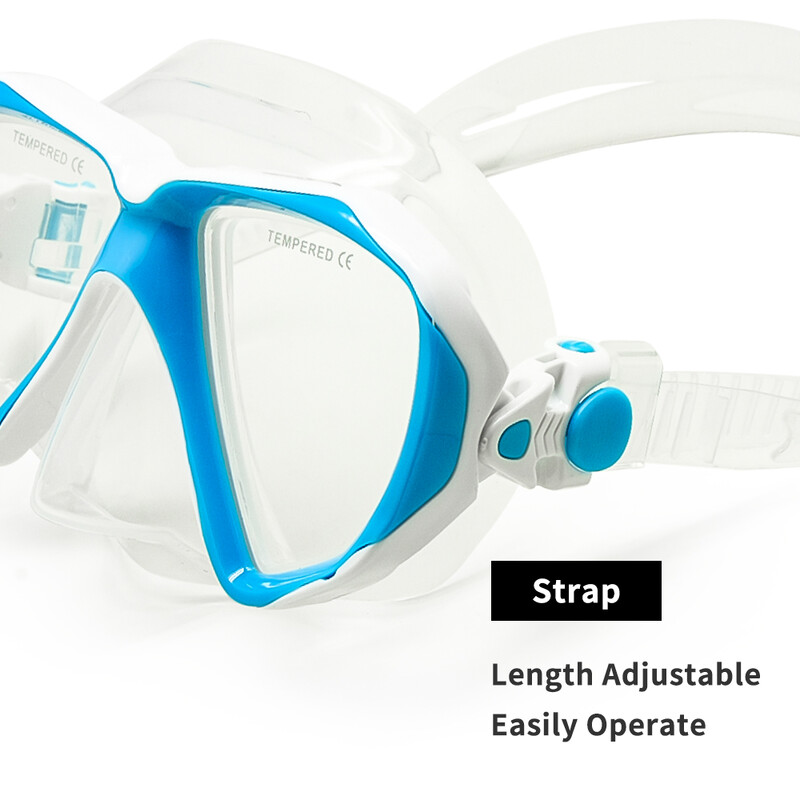 Echipament de snorkeling pentru copii Set de mască de scufundare pentru copii Dry Top Ochelari de înot pentru juniori cu tub Sticlă temperată anti-aburire