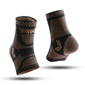 1 bucăți gleznă din cupru, mânecă de compresie pentru susținerea gleznei infuzată pentru bărbați și femei, pentru dureri de picior, entorsă la gleznă, recuperare, sport