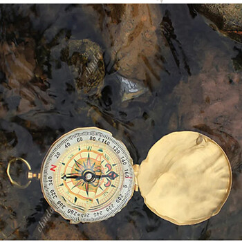 Υψηλής ποιότητας Camping Hiking Pocket Brass Golden Compass Portable Brujula πυξίδα έκτακτης ανάγκης Πλοήγηση για υπαίθριες δραστηριότητες