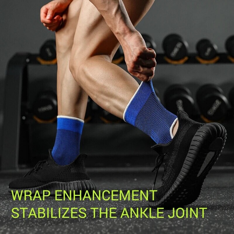 1 pāris viena izmēra elastīgas, elpojošas potītes atbalsta uzmavas skriešanai basketbola riteņbraukšanai