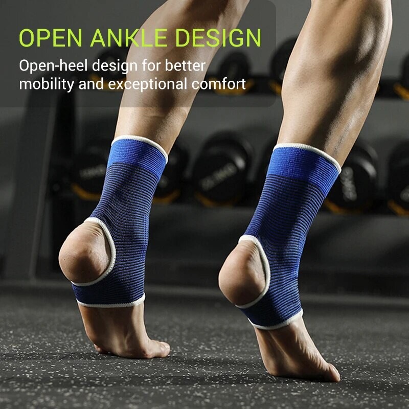 1 pāris viena izmēra elastīgas, elpojošas potītes atbalsta uzmavas skriešanai basketbola riteņbraukšanai