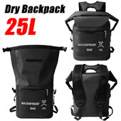 25 l ūdensnecaurlaidīga mugursoma augšpuses soma Lielas ietilpības rolltop pludmales soma PVC peldes mugursoma pārgājieniem kempingā