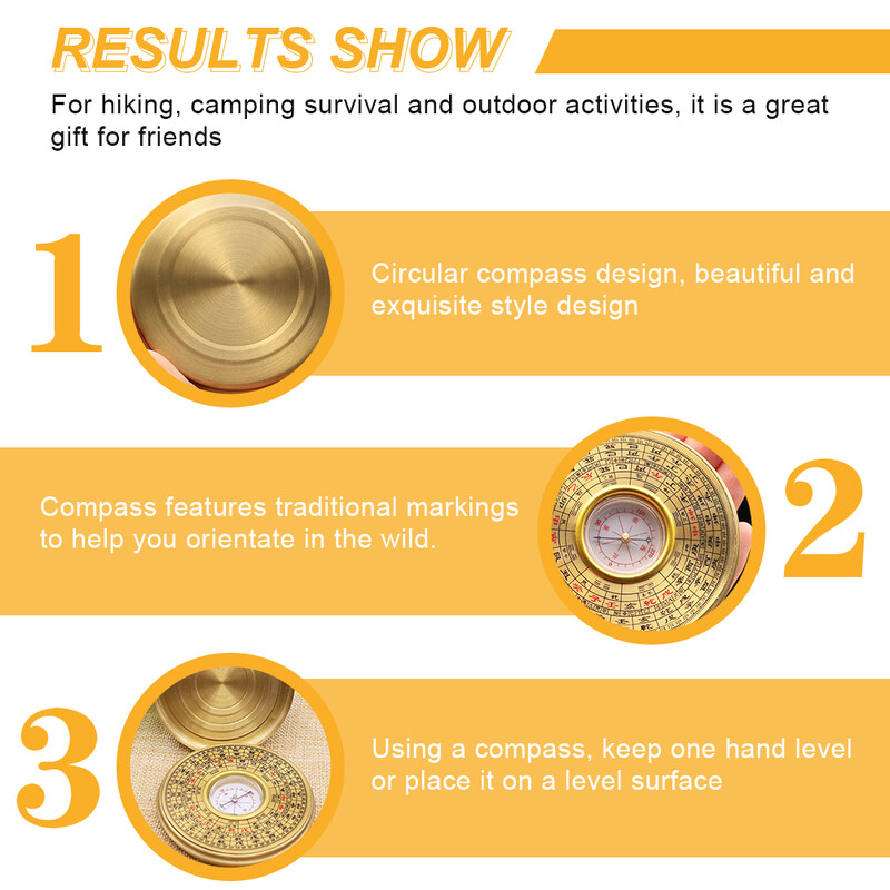 Multifunktsionaalne Hiina kompass ellujäämiskompass välitingimustes Luo Pan kompass Navigatsioonitööriist Katse telkimispann