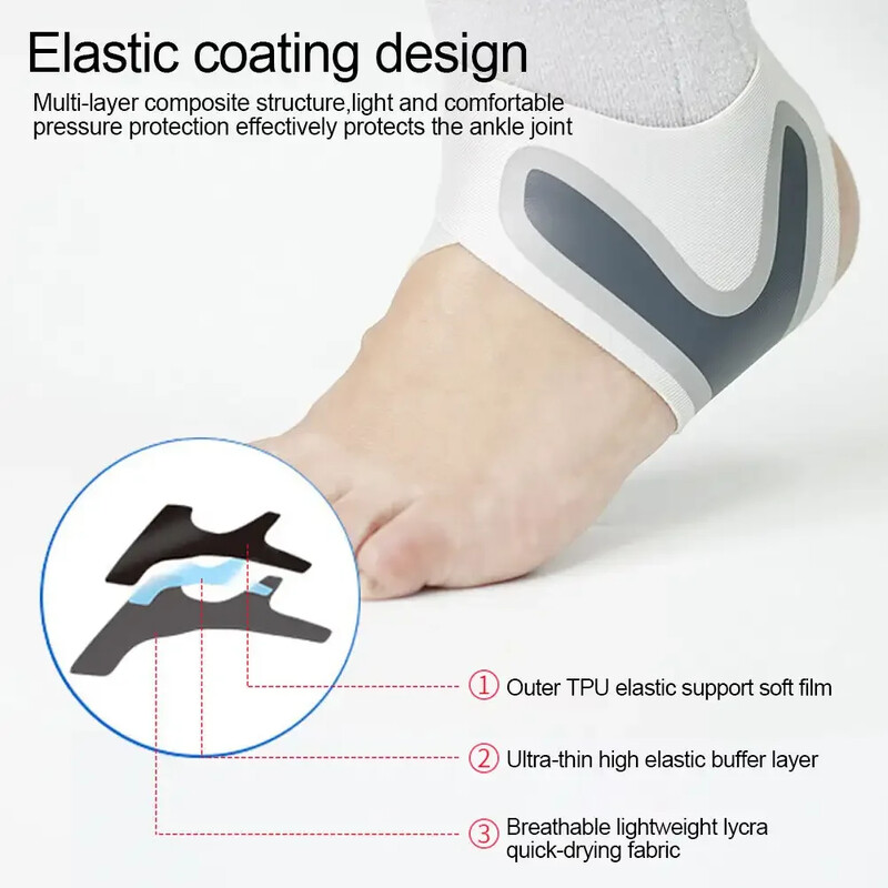 Gleznă sport pentru bărbați adulți, femei, compresie reglabilă, suport pentru gleznă, respirabil, S-XL, suport pentru gleznă.