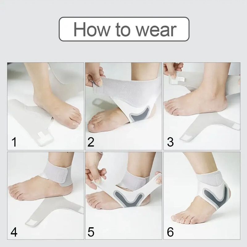 Gleznă sport pentru bărbați adulți, femei, compresie reglabilă, suport pentru gleznă, respirabil, S-XL, suport pentru gleznă.