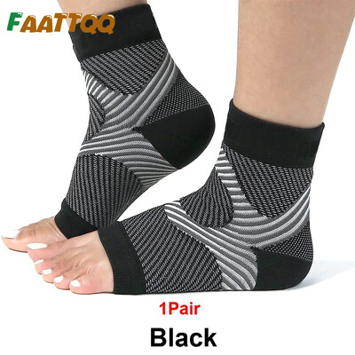 1 pora kompresinių kojinių su padų fascitu moterims vyrams, čiurnos kompresinė rankovė, kulkšnies įtvaras – lanko atrama ir kulno skausmui malšinti