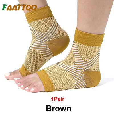 1 pora kompresinių kojinių su padų fascitu moterims vyrams, čiurnos kompresinė rankovė, kulkšnies įtvaras – lanko atrama ir kulno skausmui malšinti