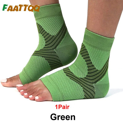 1 pora kompresinių kojinių su padų fascitu moterims vyrams, čiurnos kompresinė rankovė, kulkšnies įtvaras – lanko atrama ir kulno skausmui malšinti