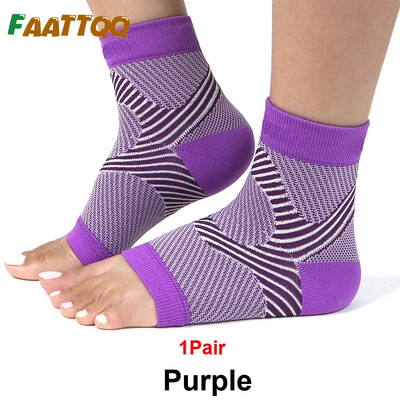 1 pora kompresinių kojinių su padų fascitu moterims vyrams, čiurnos kompresinė rankovė, kulkšnies įtvaras – lanko atrama ir kulno skausmui malšinti