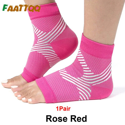 1 pora kompresinių kojinių su padų fascitu moterims vyrams, čiurnos kompresinė rankovė, kulkšnies įtvaras – lanko atrama ir kulno skausmui malšinti