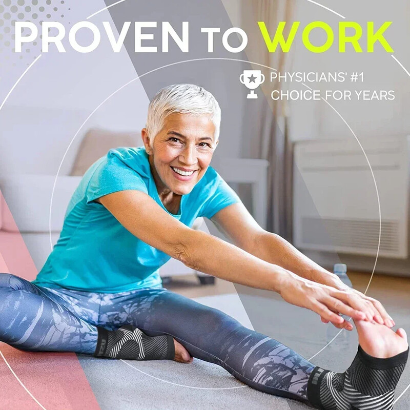 1 pora kompresinių kojinių su padų fascitu moterims vyrams, čiurnos kompresinė rankovė, kulkšnies įtvaras – lanko atrama ir kulno skausmui malšinti