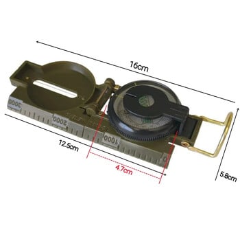 2023newPortable Compass Outdoor Camping Αναδιπλούμενη Πυξίδα Πράσινη Πεζοπορία Survival Trip ακριβείας Navigation Expedition