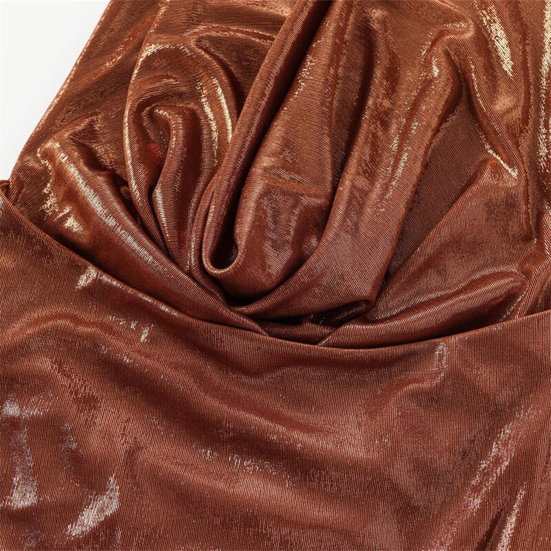 Zach Ailsa 2024 Vasara Jauns produkts Sieviešu modes novājēšanu grumbu dekorēšana Metāla folija piekarināma kakla apkakle Bareback kombinezons