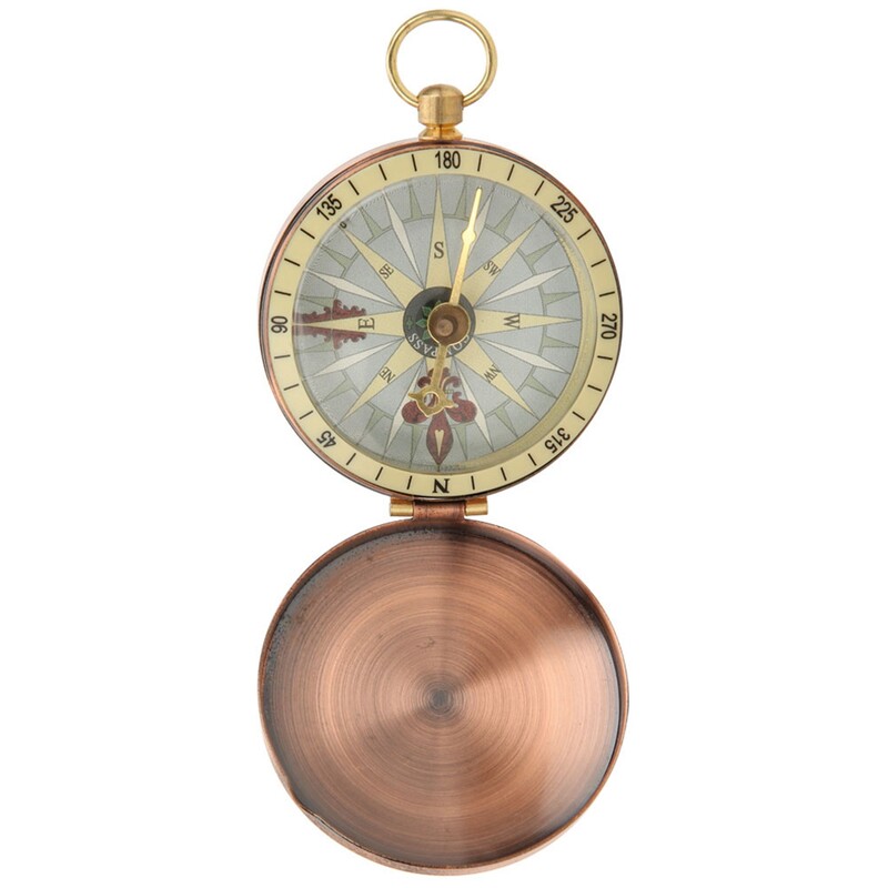 Kaasaskantav Vintage Retro metallist vasest kaanega taskukell matkamiseks Matkamiseks paadisõiduks Kaasaskantav vintage