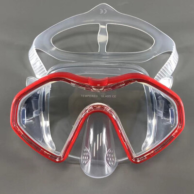QYQ Profesionāla niršanas maska niršanai ar akvalangu Niršanas aizsargbrilles Silikona Panorāmas niršanas maska Pieaugušo peldēšanas brilles Snorkelēšanai