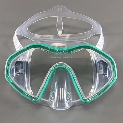 QYQ Profesionāla niršanas maska niršanai ar akvalangu Niršanas aizsargbrilles Silikona Panorāmas niršanas maska Pieaugušo peldēšanas brilles Snorkelēšanai