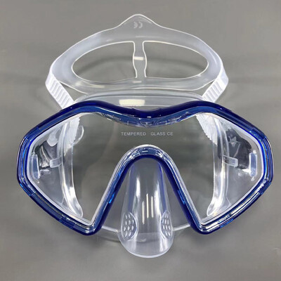 QYQ Profesionāla niršanas maska niršanai ar akvalangu Niršanas aizsargbrilles Silikona Panorāmas niršanas maska Pieaugušo peldēšanas brilles Snorkelēšanai