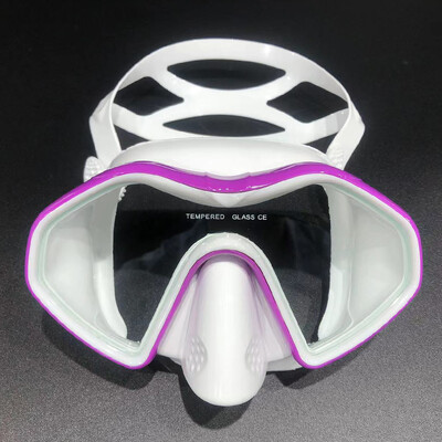 QYQ Profesionāla niršanas maska niršanai ar akvalangu Niršanas aizsargbrilles Silikona Panorāmas niršanas maska Pieaugušo peldēšanas brilles Snorkelēšanai