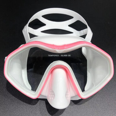 QYQ Profesionāla niršanas maska niršanai ar akvalangu Niršanas aizsargbrilles Silikona Panorāmas niršanas maska Pieaugušo peldēšanas brilles Snorkelēšanai