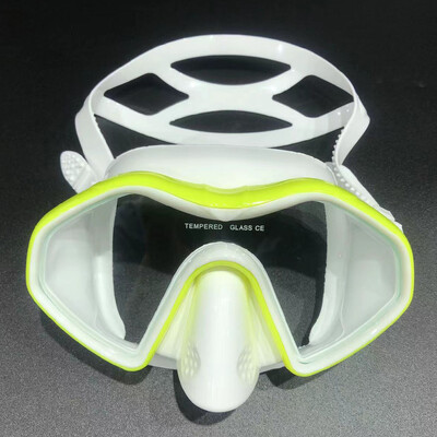 QYQ Profesionāla niršanas maska niršanai ar akvalangu Niršanas aizsargbrilles Silikona Panorāmas niršanas maska Pieaugušo peldēšanas brilles Snorkelēšanai