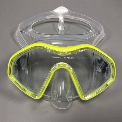 QYQ Profesionāla niršanas maska niršanai ar akvalangu Niršanas aizsargbrilles Silikona Panorāmas niršanas maska Pieaugušo peldēšanas brilles Snorkelēšanai