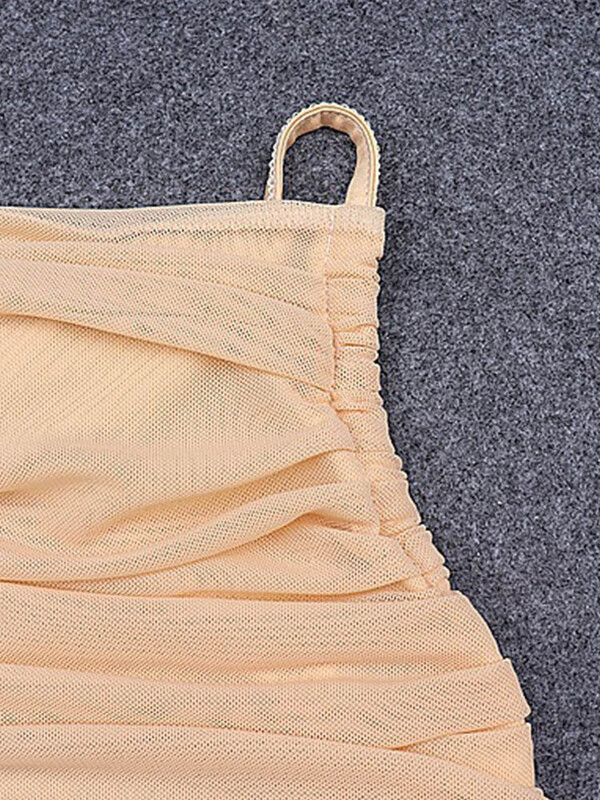 Chic modni mrežasti bodi bez rukava s nabranim halterima Ženski ženski bodi bez rukava na vezivanje Feminino top ulična odjeća