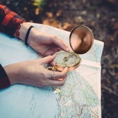 Преносим винтидж компас Огледален часовник за полиране Компас Точен флип компас за къмпинг Туризъм Разходка с лодка